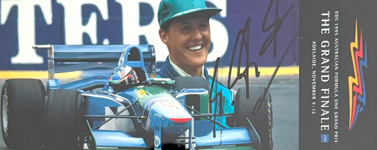 Michael Schumacher, F1 Legend, Hand Signed Framed Photocard Presentation With COA