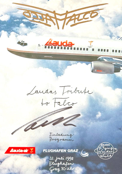 Niki Lauda, Former Ferrari F1 Champion, Hand Signed Official 'Lauda Air' Programme Presentation & COA