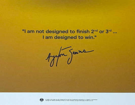 Ayrton Senna, Official McLaren, Formula One, 70cm x 50cm Automobilist Poster