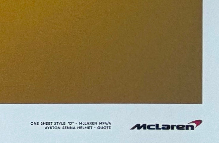 Ayrton Senna, Official McLaren, Formula One, 70cm x 50cm Automobilist Poster