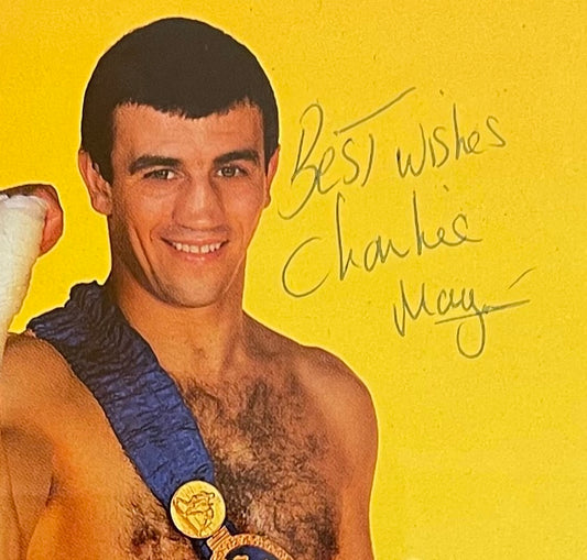 Charlie Magri, Former World Boxing Champion, Hand Signed Framed Promo Card & COA