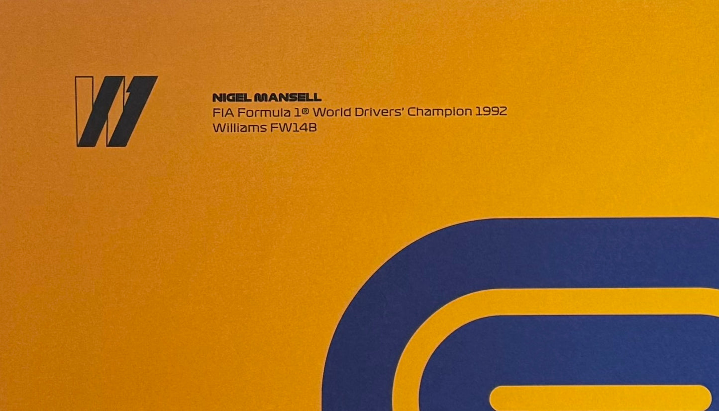 Nigel Mansell, Official Williams, Formula One, 70cm x 50cm Automobilist Poster