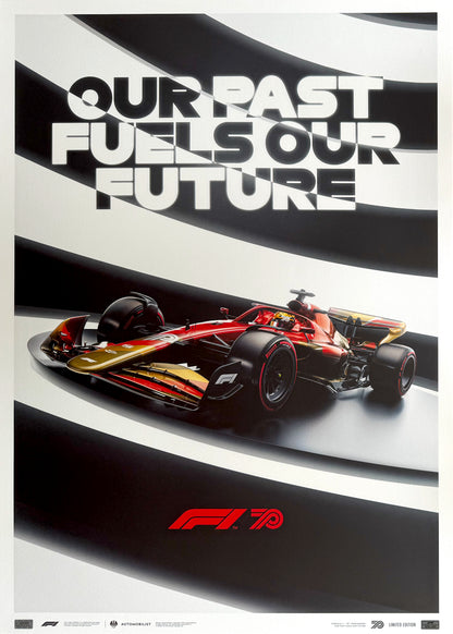 Official 70th Anniversary, Formula One, 70cm x 50cm Limited Edition Automobilist Poster