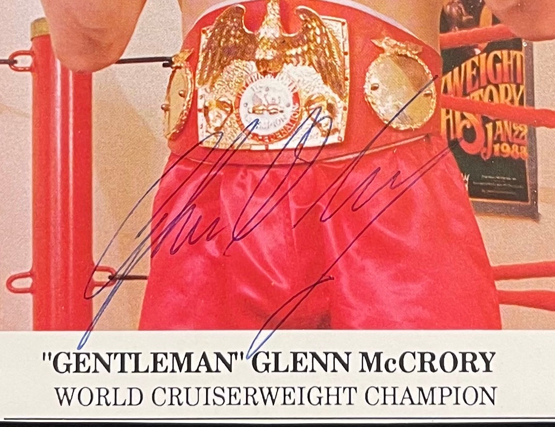 GLENN MCCRORY - FORMER IBF WORLD CRUISERWEIGHT CHAMPION HAND SIGNED PHOTO WITH COA