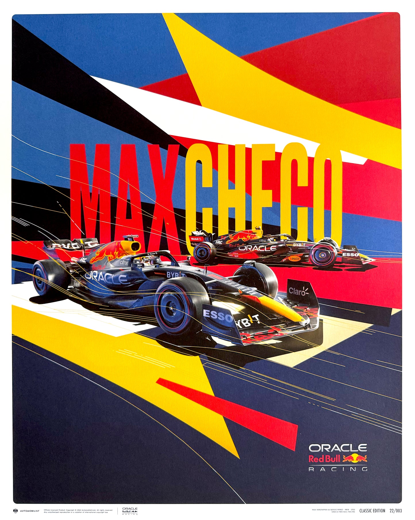 Max Verstappen, Sergio Perez, Official Red Bull F1 50cm x 40cm Limited Edition Automobilist Poster