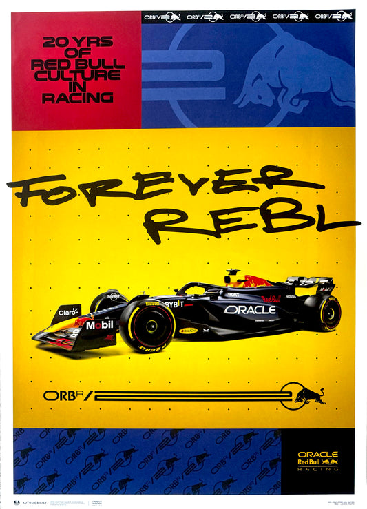 Official Red Bull 20th Anniversary, Formula One, 70cm x 50cm Limited Edition Automobilist Poster