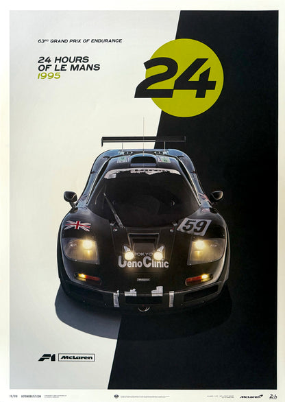 McLaren, 1995 Le Mans, 70cm x 50cm Limited Edition Official Automobilist Poster