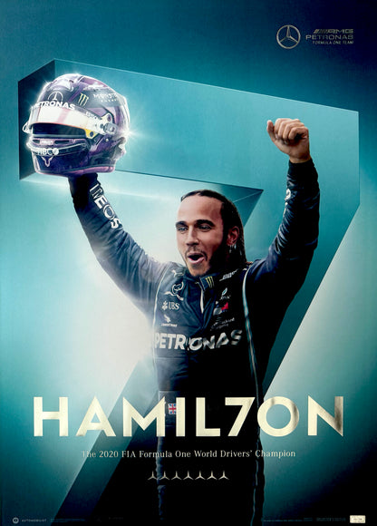 Lewis Hamilton, Official Mercedes, Formula One, 70cm x 50cm Automobilist Poster