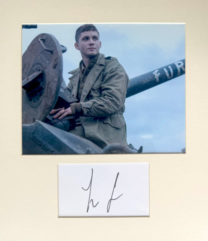 Logan Lerman Hand Signed Card 'Fury' Presentation & COA