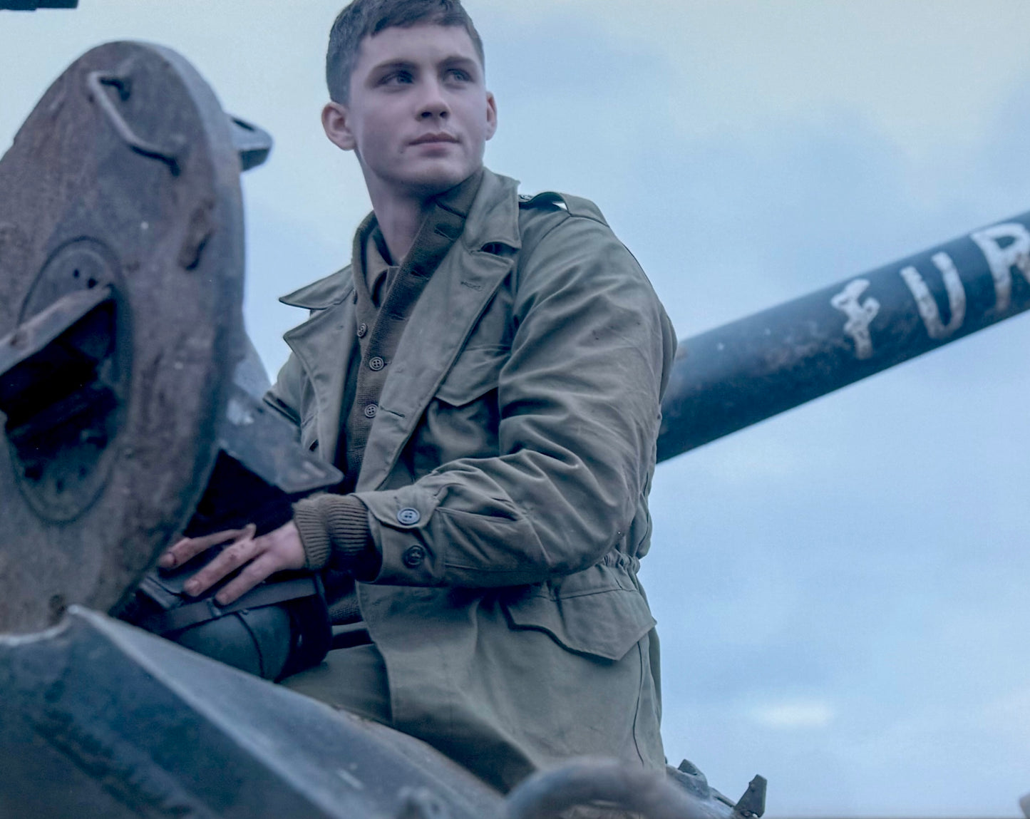Logan Lerman Hand Signed Card 'Fury' Presentation & COA