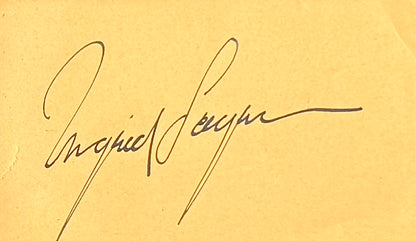 Ingrid Bergman, Swedish Actress, Hand Signed Card, Mounted Presentation 38cm x 35cm & COA