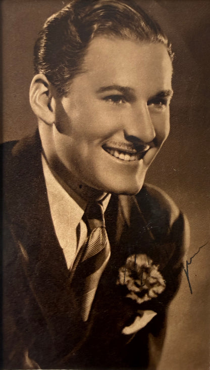Errol Flynn, Hand Signed Photo 'They Died With Their Boots On' Presentation 38cm x 24cm & COA