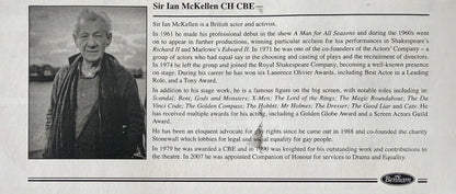 Ian McKellen, Gandalf, Hand Signed Framed, Mounted Original 'Pride' FDC With COA