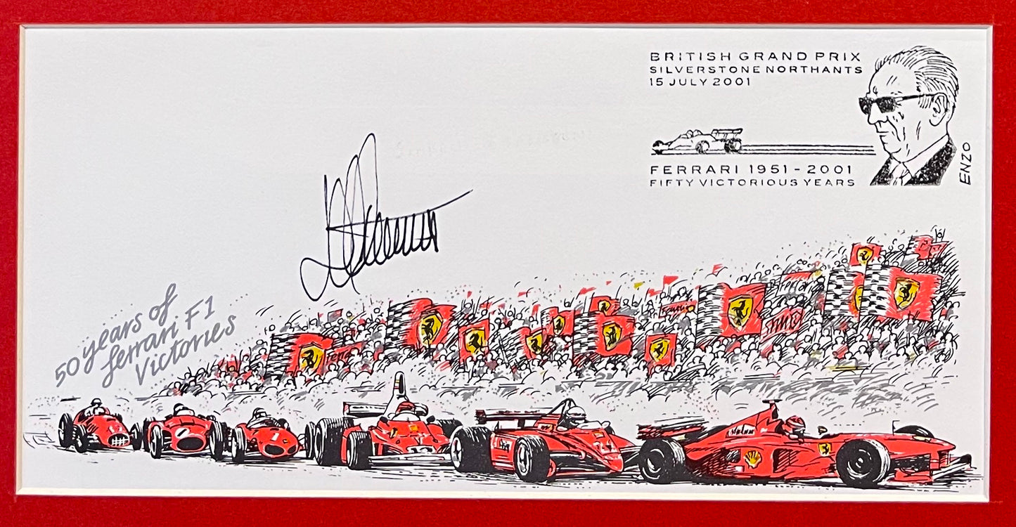 STEFAN JOHANSSON FORMER F1 WORLD CHAMPION SIGNED FDC PRESENTATION WITH COA