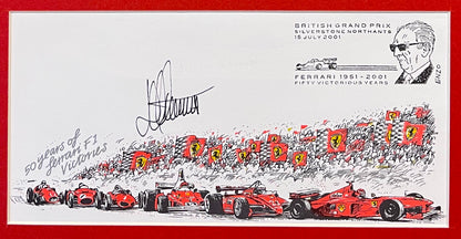 STEFAN JOHANSSON FORMER F1 WORLD CHAMPION SIGNED FDC PRESENTATION WITH COA