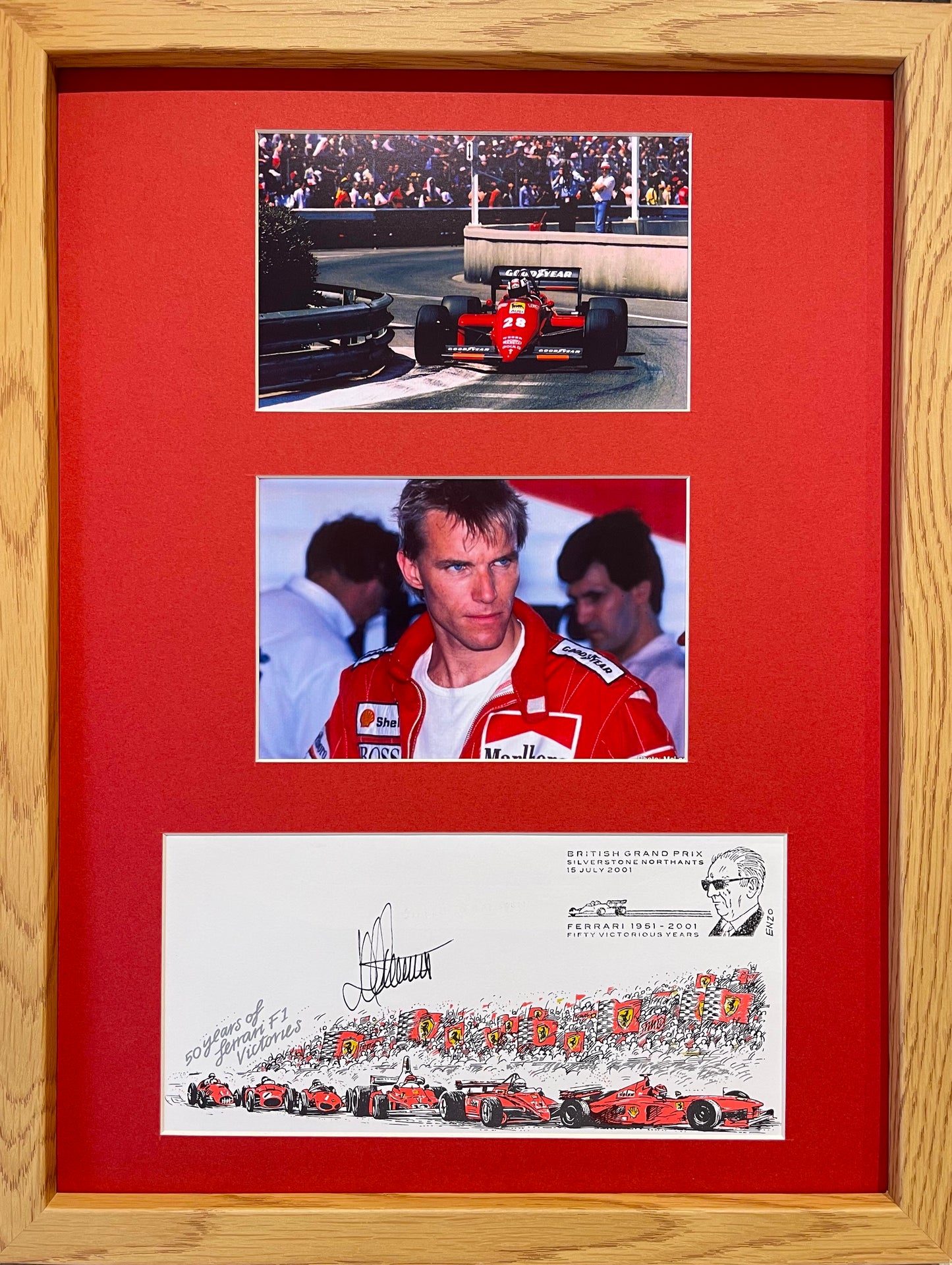 STEFAN JOHANSSON FORMER F1 WORLD CHAMPION SIGNED FDC PRESENTATION WITH COA