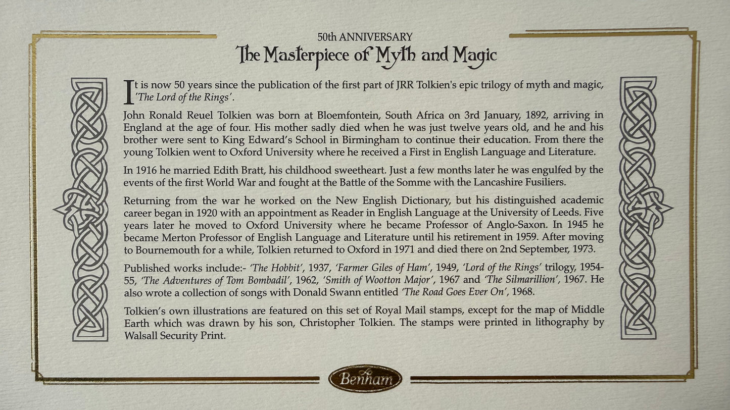 Ian McKellen, Gandalf, Hand Signed Framed, Mounted Original 'Myth & Magic' FDC & COA