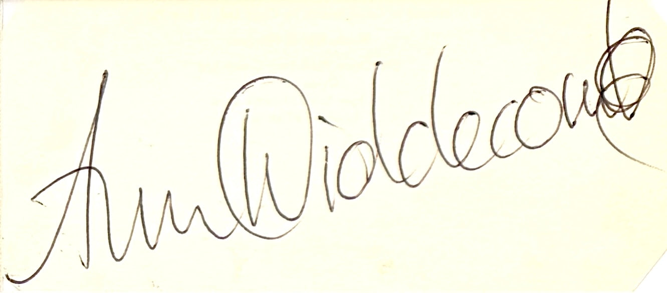 Ann Widdecombe, Former British Minister Hand Signed Card, Photo Presentation & COA