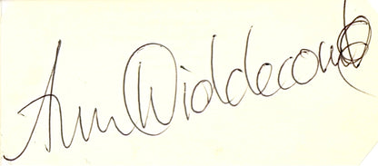 Ann Widdecombe, Former British Minister Hand Signed Card, Photo Presentation & COA
