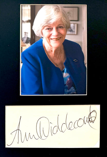 Ann Widdecombe, Former British Minister Hand Signed Card, Photo Presentation & COA