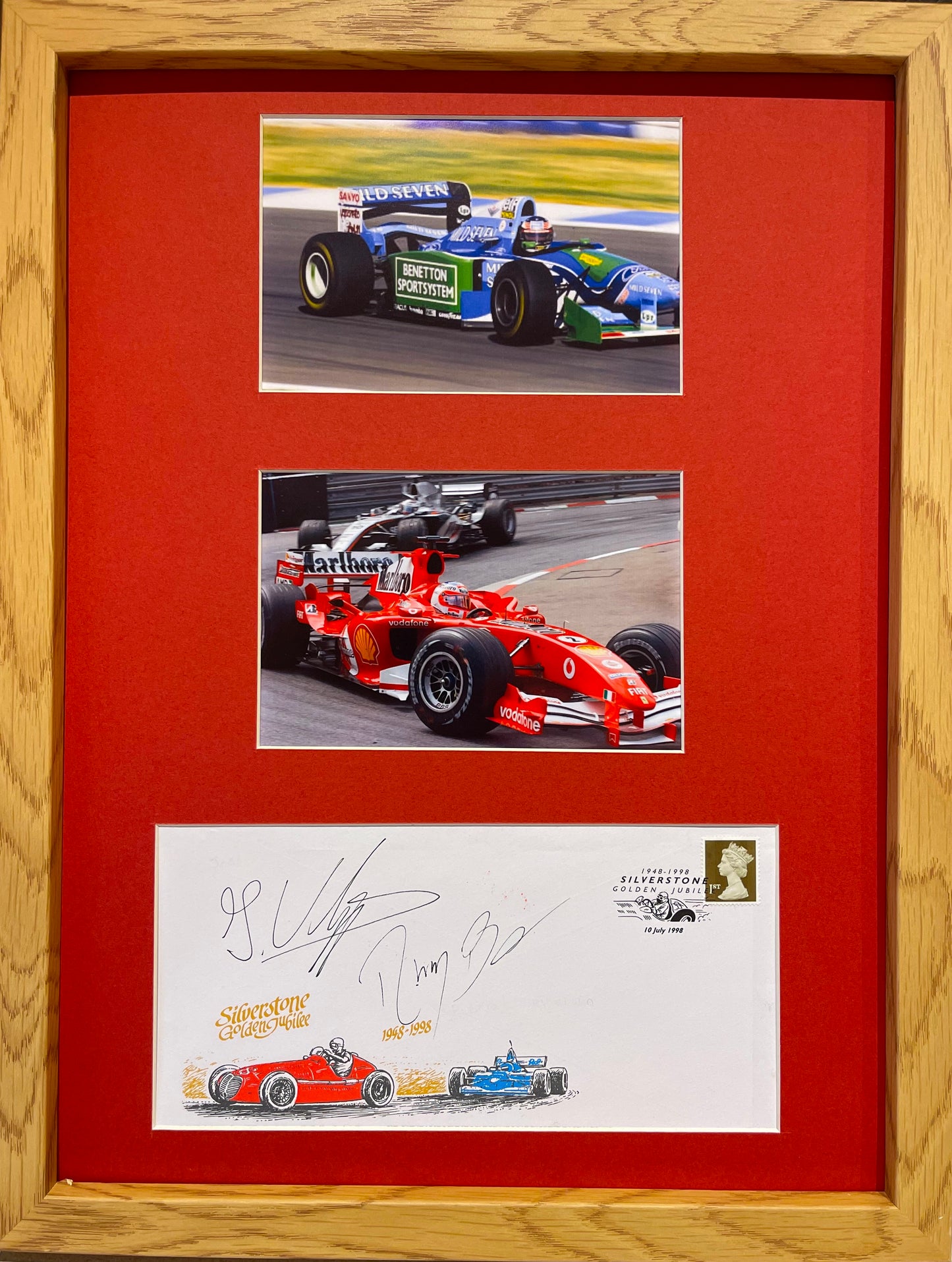 BARRICHELLO, VERSTAPPEN, FORMER F1 DRIVERS HAND SIGNED FDC PRESENTATION WITH COA