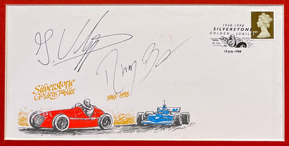 BARRICHELLO, VERSTAPPEN, FORMER F1 DRIVERS HAND SIGNED FDC PRESENTATION WITH COA