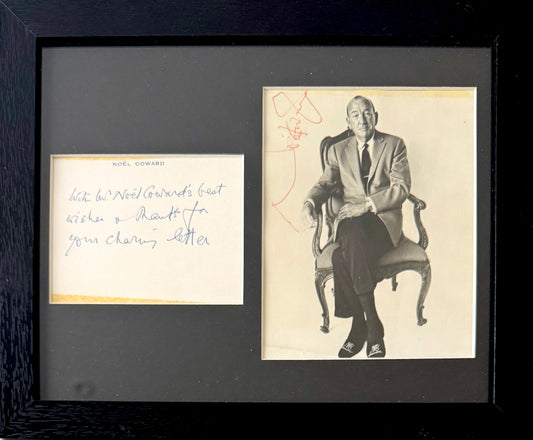 Noel Coward, Guaranteed Hand Signed Photo, Card Presentation & COA