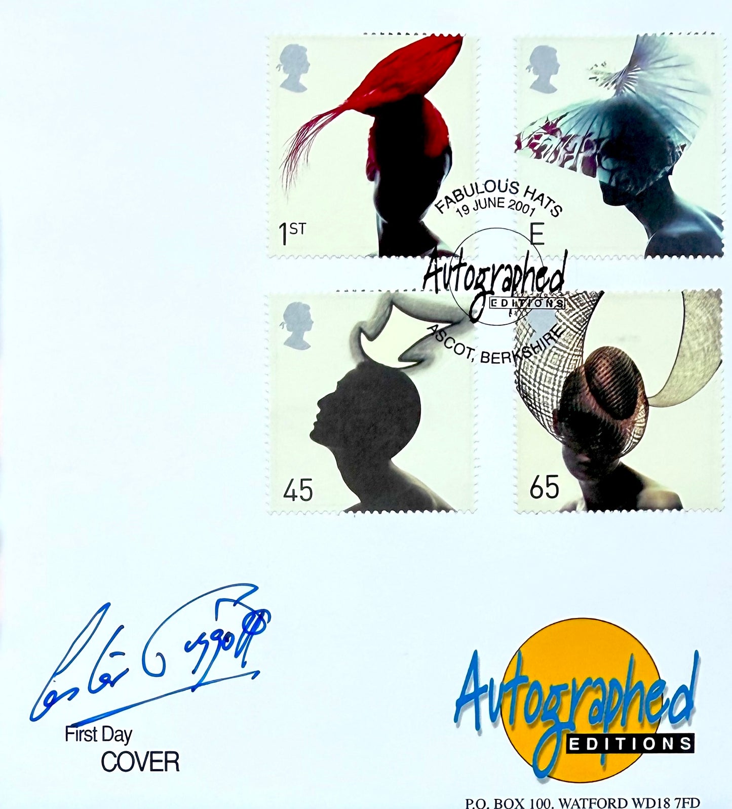 Lester Piggott, Hand Signed 2001 'Autographed Editions' FDC, First Day Cover