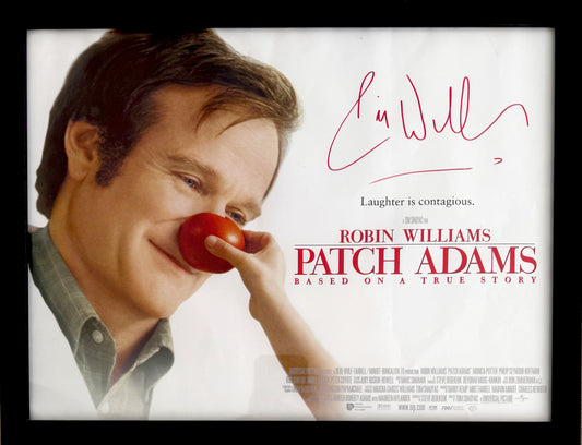 Robin Williams, Comedian, Actor, Hand Signed Framed 'Patch Adams' Mini Poster & COA