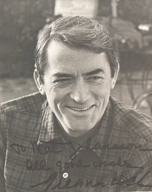 Gregory Peck, Famous U.S Actor, Hand Signed Framed Mounted Photo With COA