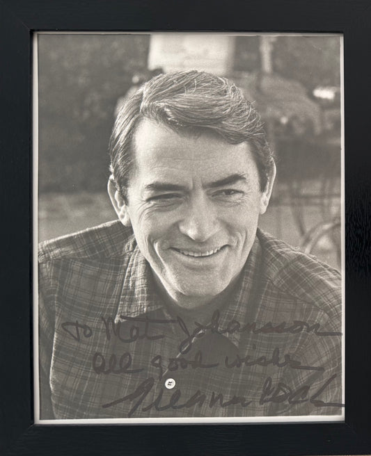 Gregory Peck, Famous U.S Actor, Hand Signed Framed Mounted Photo With COA
