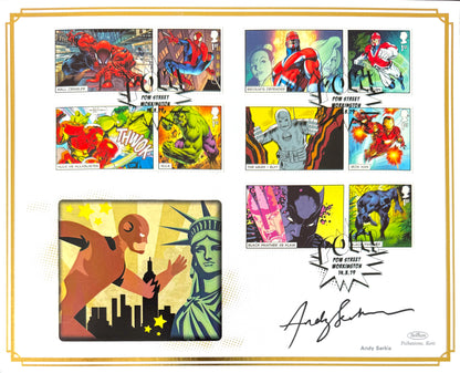 Andy Serkis, Hand Signed Original 'Marvel' First Day Cover, FDC & COA