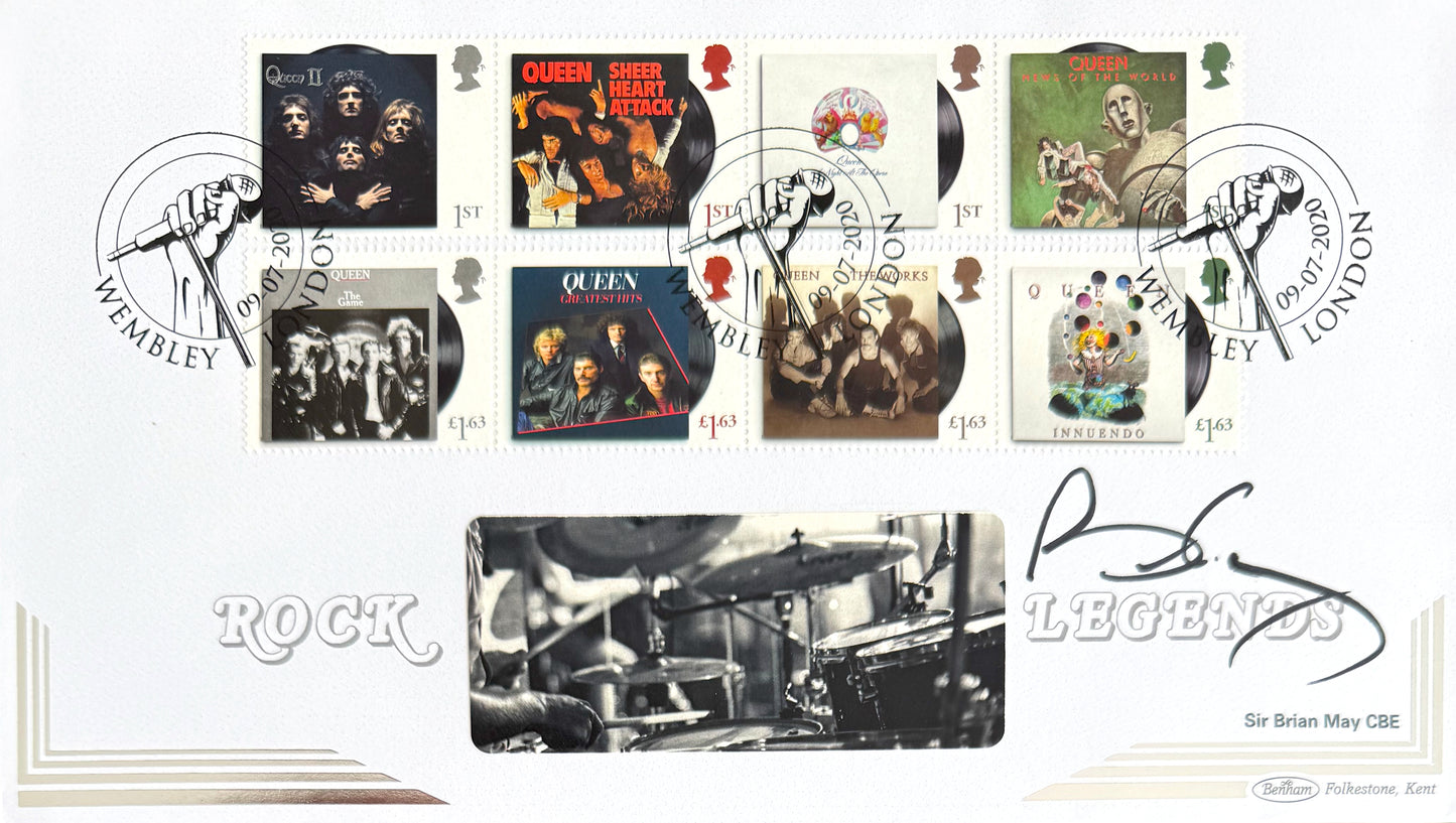 Brian May, Hand Signed Queen FDC, First Day Cover, And COA