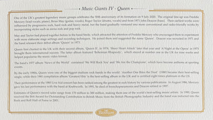 Brian May, Hand Signed Queen FDC, First Day Cover, And COA