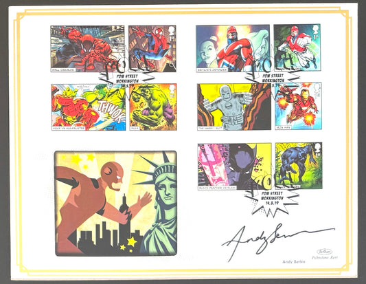 Andy Serkis, Hand Signed Original 'Marvel' First Day Cover, FDC & COA