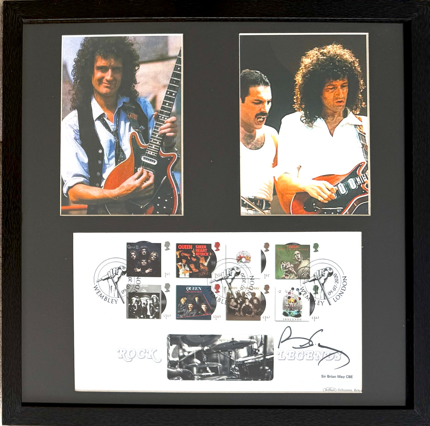 Brian May, Hand Signed Queen FDC, First Day Cover, And COA