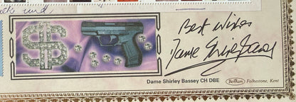 Shirley Bassey, Hand Signed Original 'James Bond 007' FDC First Day Cover
