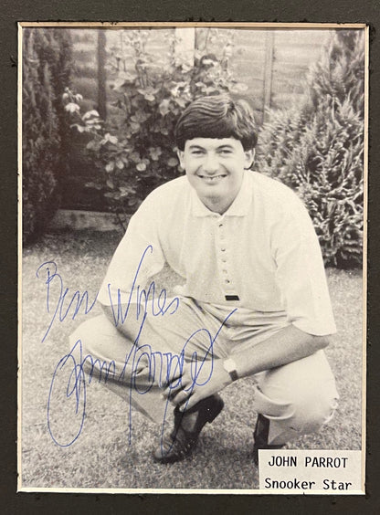 John Parrott - Former World Snooker Champion - Hand Signed Photo With COA