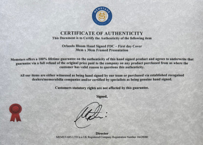 Orlando Bloom Hand Signed 'New York World Stamp Show' First Day Cover, FDC, & COA