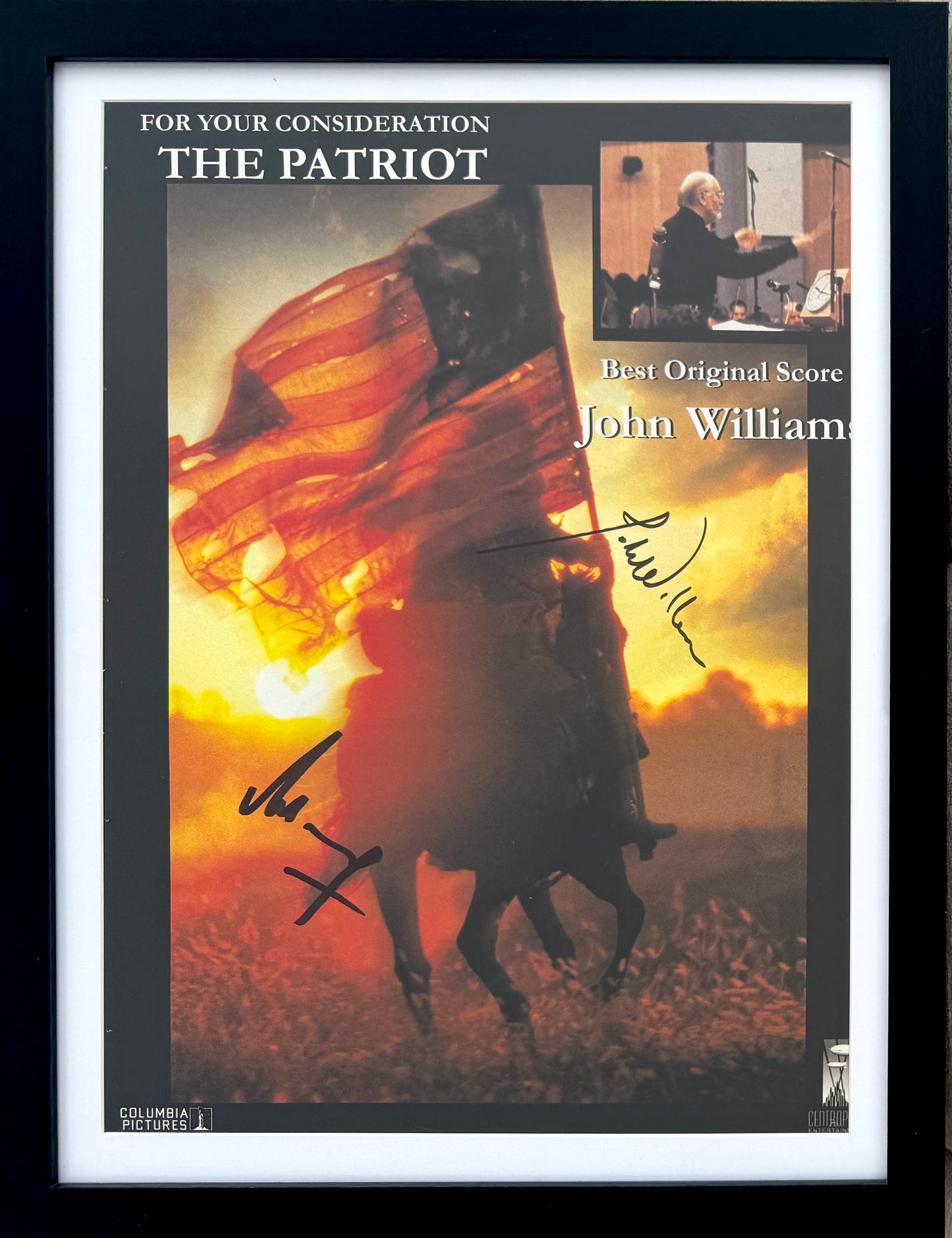 John Williams Composer, Roland Emmerich Director, Hand Signed The Patriot Poster & COA