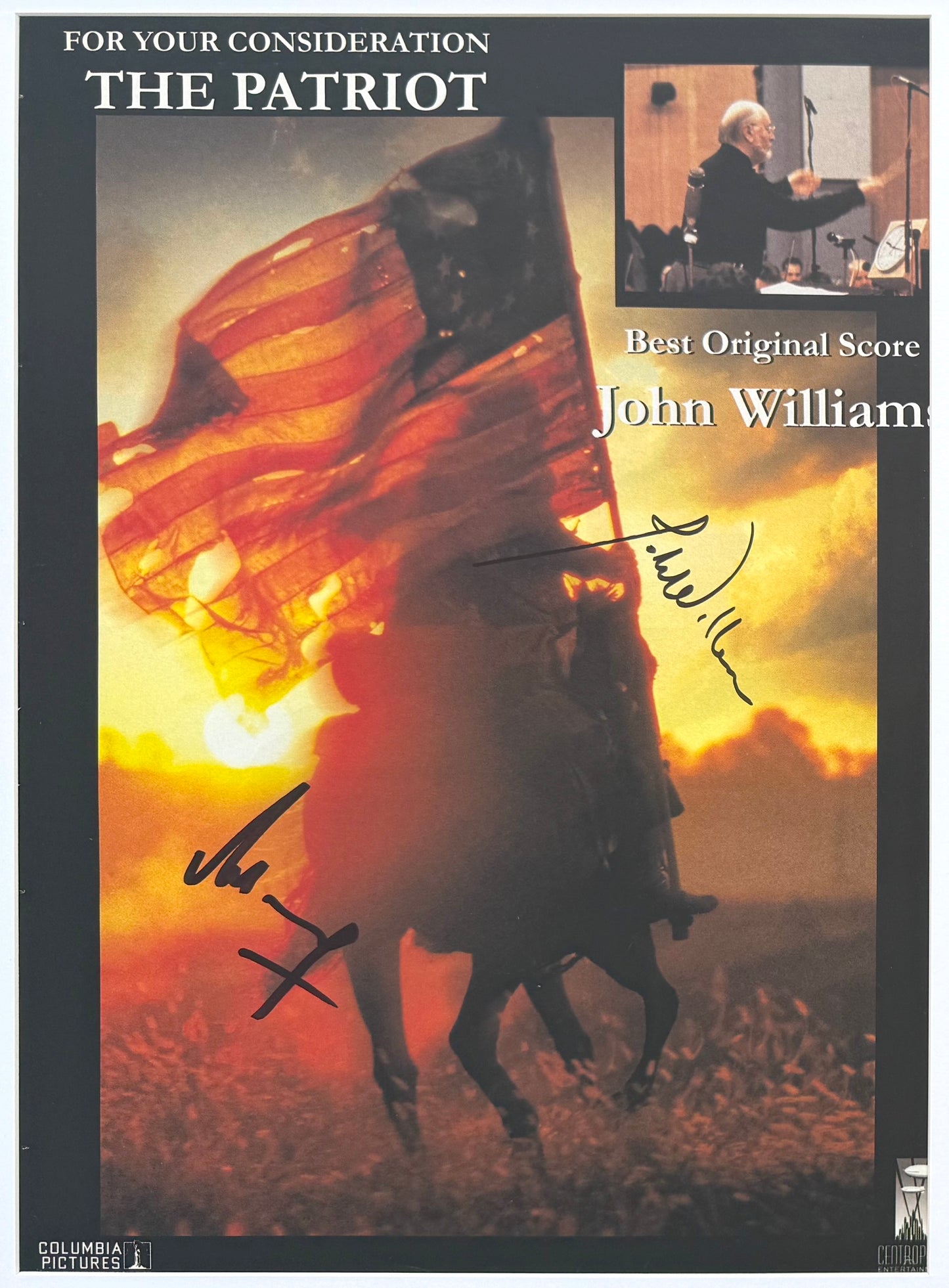 John Williams Composer, Roland Emmerich Director, Hand Signed The Patriot Poster & COA