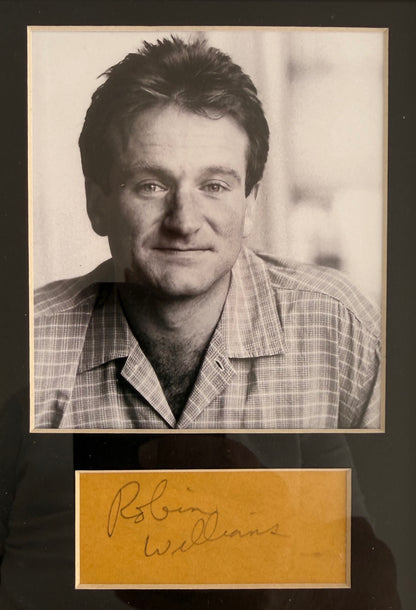 Robin Williams, Comedian, Actor, Hand Signed Card With Photo Presentation & COA