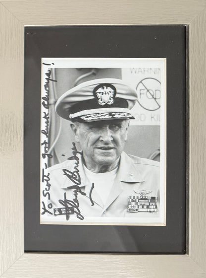 Lloyd Bridges, American Actor, Hand Signed Framed, Mounted Original Photo & COA