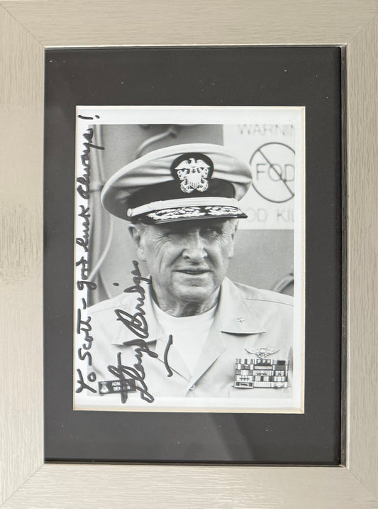 Lloyd Bridges, American Actor, Hand Signed Framed, Mounted Original Photo & COA