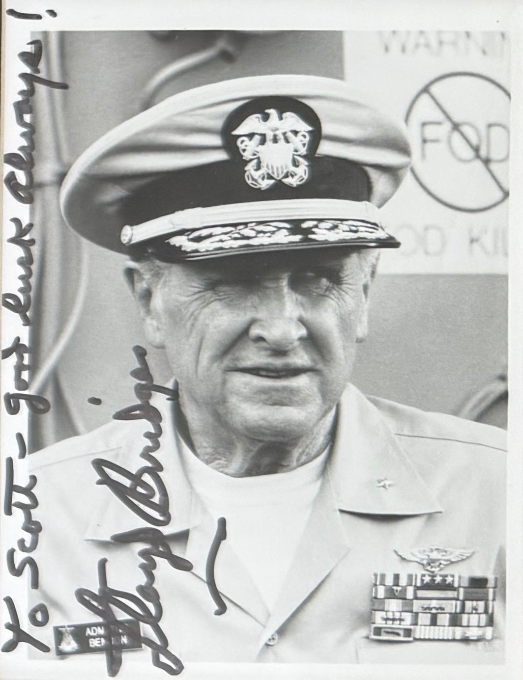 Lloyd Bridges, American Actor, Hand Signed Framed, Mounted Original Photo & COA