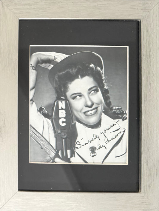 Judy Canova, Hollywood Actress, Hand Signed Framed Official Photo & COA