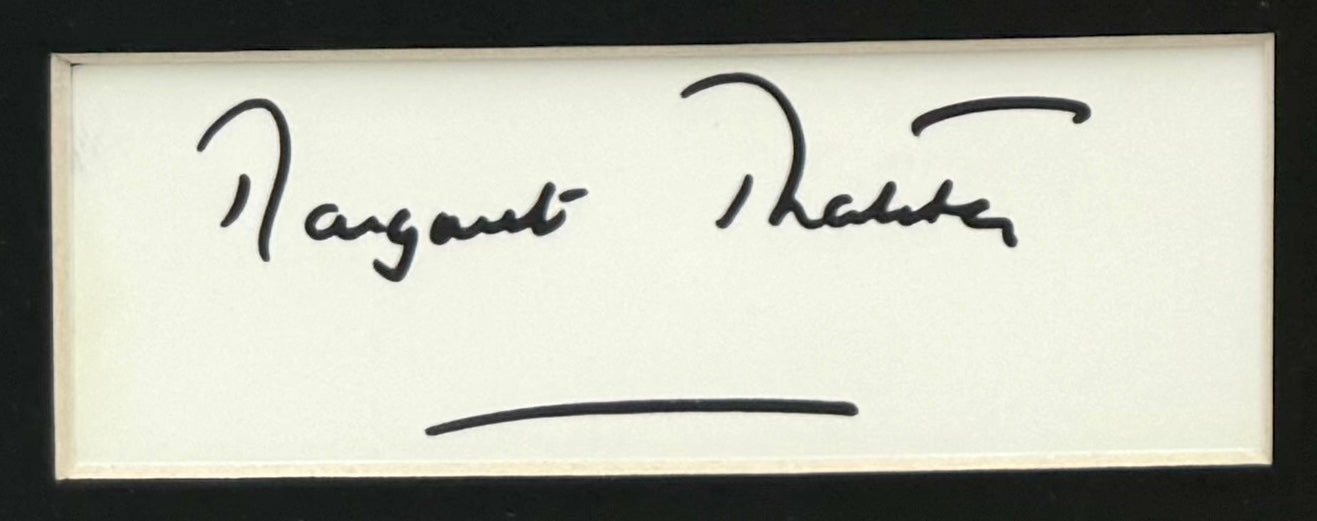 Margaret Thatcher British Prime Minister Hand Signed Card, Photo Presentation & COA