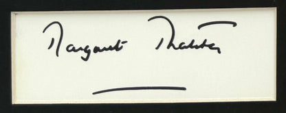 Margaret Thatcher British Prime Minister Hand Signed Card, Photo Presentation & COA