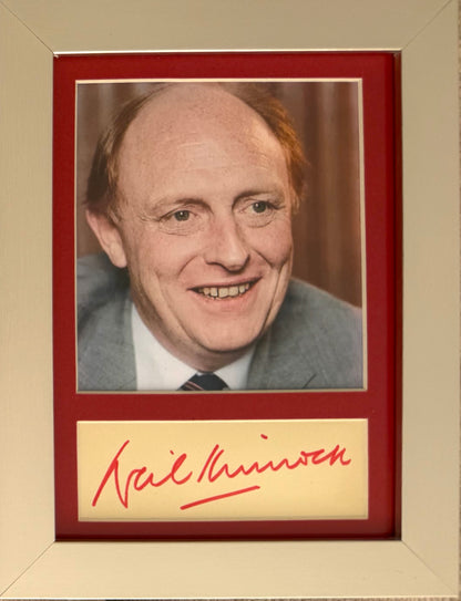 Neil Kinnock, Former Labour Party Leader, Hand Signed Card, With Photo & COA