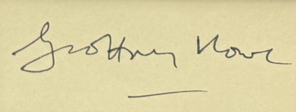 Geoffrey Howe, Former Deputy Prime Minister, Hand Signed Card, With Photo & COA